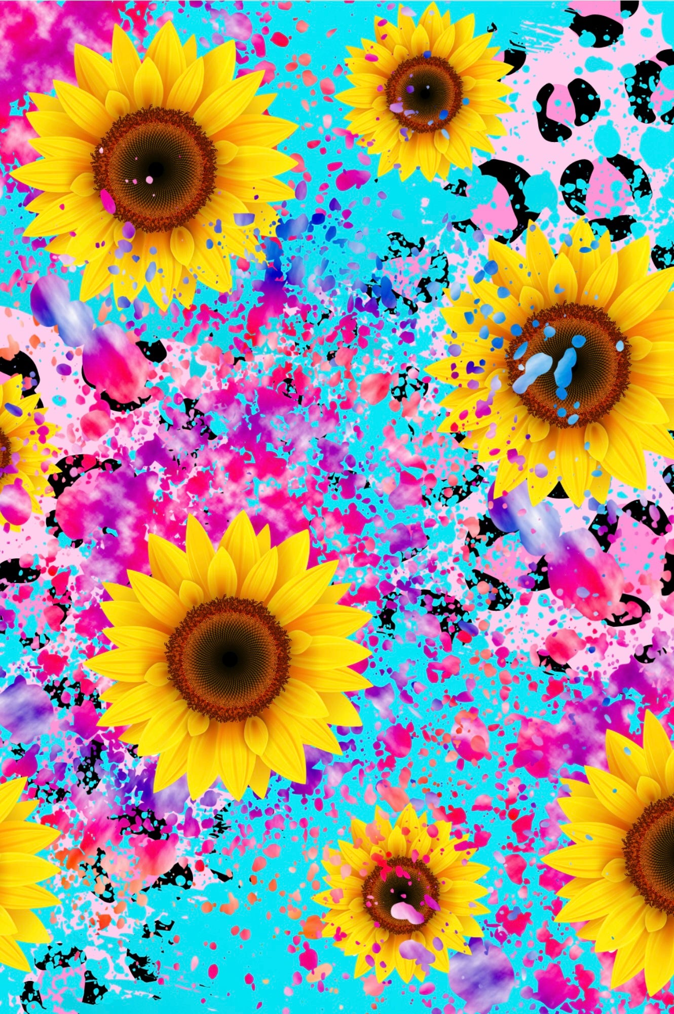 Colorful sunflower Case